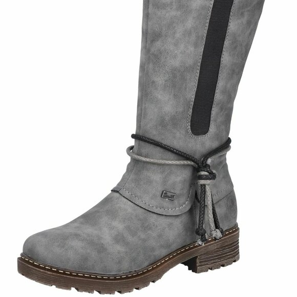 NEW RIEKER High Shaft Comfort Boots GREY FOR WOMEN 663mn